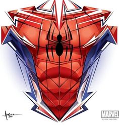 an image of a spider man made out of geometric shapes