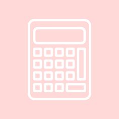 a white calculator on a pink background