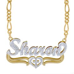 This Rhodium Beaded "Sharon" Nameplate is available in either Sterling Silver, and Gold over Silver. This design includes the heart with a cross inside. Choose up to 10 characters to make your unique name. Customizable With: Names, or Words Closure: Lobster Clasp Metal Selection: Sterling Silver 14k Gold over Silver Note: For solid gold options, only the nameplate is solid gold; the chain is gold-plated over silver. Silver Heart Nameplate Necklace, Silver Nameplate Heart Necklace, Silver Cuban Chain, Monogrammed Cufflinks, Leather Kits, Swarovski Heart, Unique Name, Name Earrings, Family Jewellery