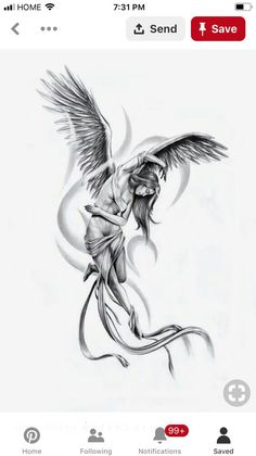 an image of a woman with wings on her back