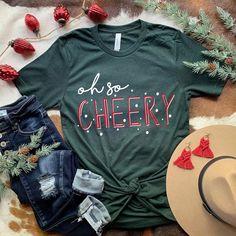 OH SO CHEERY Graphic Tee Christmas Graphic, Cozy Flannel, Flannel Pajamas, Individual Style, Night In, Graphic Tank, Night Out, Pajamas, Graphic Tees