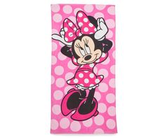 a towel with minnie mouse on it that says spot the dots