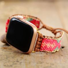 Boho Apple Watch Band Braided - Moon Dance Charms Apple Watch Bracelet, Apple Watch Wristbands, Apple Watch Bracelets, Trendy Watches, Bohemia Style, Bracelet Apple Watch, New Apple Watch, Apple Watch Faces, Watch Bracelet