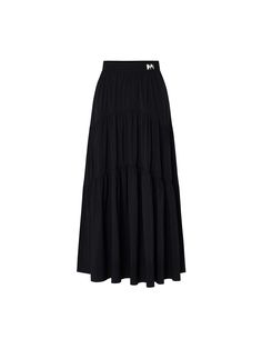 MO&Co. Women's Flowy Maxi Skirt Features : - Double side pocket design, flowy fit, lined- Elasticized waistband and gathered seam details- Cool touch fabric Code: MBD2SKTT12The back length of size S is 95.5cmMATERIALS & CARE Material: 78.2% Polyamide 21.8% SpandexOur sizes might be a little different from US/EU sizes. Please refer to the size guide carefully before purchasing at the above description.REMINDER: All items are measured manually. Please note that it's reasonable that there might be Flowy Tiered Skirt With Gathered Waist, Solid Color Tiered Skirt With Pleated Waist, Black Voluminous Skirt For Daywear, Flowy Skirt With Gathered Waist, Black Bottoms With Gathered Waist And Flowy Skirt, Relaxed Tiered Skirt With Gathered Waist, Black Tiered Maxi Skirt For Work, Chic Skirt With Gathered Waist, Elegant Tiered Skirt With Gathered Waist