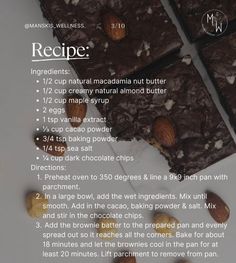 a recipe for brownies with nuts on top