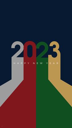 a poster for the new year with numbers on it