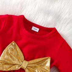 Toddler Kids Girls Solid Bow Christmas Dress Children's Wear - PrettyKid Red Dress Christmas Outfit, Red Dress Christmas, Dress Christmas Outfit, Girls Red Dress, Xmas Party Dresses, Trendy Girls Outfits, Christmas Dress Baby, Red Christmas Dress