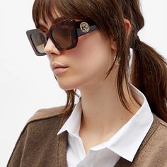 Burberry Be4344 Daisy Frame Color: Light Havana Lens Color: Gradient Brown Polarized Lens: No Lens Material: Plastic Prescription Capable: Yes Frame Shape: Square Frame Material: Plastic Gender: Women's Lens Width: 51 Bridge Width: 20 Arm Length: 140 Lens Height: 42 Burberry Sunglasses Women, Daisy Sunglasses, 80's Sunglasses, Sunglasses Outfit, Gradient Brown, Aviators Women, Sunglasses Women Aviators, Sunglasses Logo, Burberry Vintage