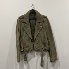 Blank Nyc Suede Leather Jacket. Size Small. Olive Green. Olive Green Color, Blank Nyc, Suede Leather, Olive Green, Leather Jacket, Jackets & Coats, Jackets For Women, Green, Leather