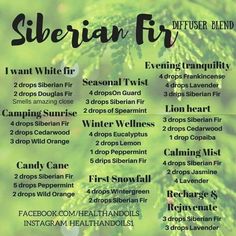 Siberian Fir Blends Siberian Fir Diffuser Blends, Best Smelling Essential Oils, Christmas Diffuser Blends, Siberian Fir