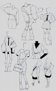 an image of sketches of people in different poses