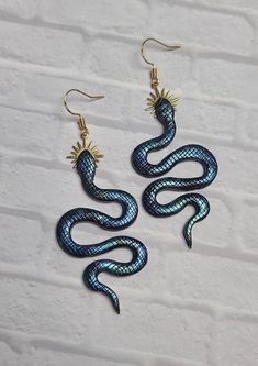 Handmade polymer clay Snake Dangles Polymer Clay Snake, Clay Snake, Dream Outfits, Snake Earrings, Earrings Polymer Clay, Handmade Polymer Clay, Earrings Handmade, Jewelry Earrings Dangle, Dangle Drop Earrings