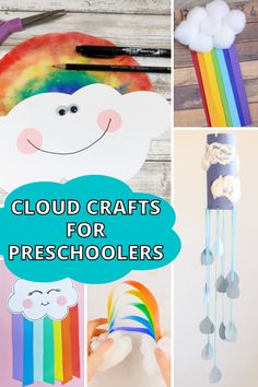 cloud crafts for preschoolers that are fun and easy to make with the kids at home