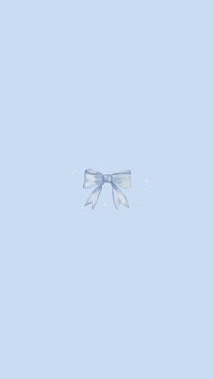 a white bow on a light blue background