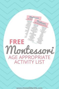 the free montessoi age appropriate activity list