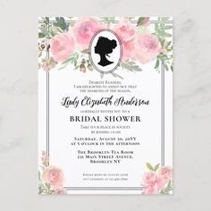 an elegant bridal shower with pink roses