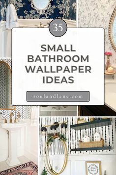 small bathroom wallpaper ideas with text overlay