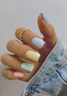 Simple Gel Nails, Casual Nails, Pastel Nails, Girls Nails