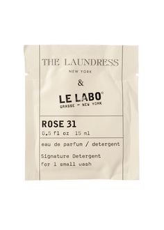 the laundress label for le labo rose 31 in new york, ny