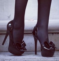 Heels With Bows, Cute Shoes Heels, Dark Coquette, Girly Shoes, Shoe Inspo