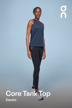 Versatile and lightweight, the Core Tank instantly elevates your style – and your stride. A pair-with-anything basic | On Women's Core Tank Top in Denim, Size: XXL. Everyday running, basics, versatile Road Running. Performance Running | Recycled Polyester Stretch Casual Running Activewear, Casual Stretch Activewear For Running, Spring Running Activewear With 4-way Stretch, High Stretch Basic Activewear For Spring, Basic High Stretch Activewear For Spring, Stretch Casual Top For Running, Casual Stretch Top For Running, Road Running, Sports Top