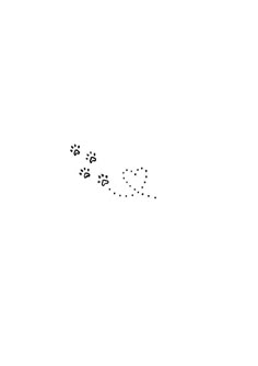 a dog's paw prints are shown in the sky