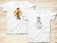 a t - shirt with an image of woody and princess on it