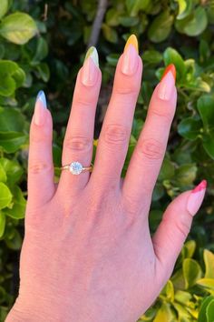 Looking for the perfect spring nail designs? We've got some gorgeous trendy spring nails inspo you have GOT to see IG: wildskynails Tip Nail Ideas, French Tip Nail Ideas, Spring French Tip, Spring Nails Ideas, Spring Nail Designs, Nails 2024