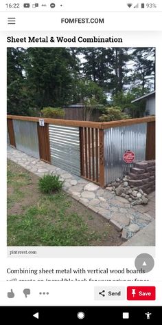 a metal and wood combination is shown in the news article, with an image of a fence