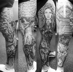 Gates Of Heaven Tattoo, Religous Tattoo, Religious Tattoo Sleeves, Guardian Angel Tattoo, Sky Tattoos, Heaven Tattoos, Marvel Tattoos