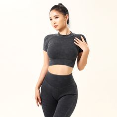 90% Nylon. 10% Spandex Seamless ribbed fabric Secure ribbed waistband High waisted Soft and comfortable Moisture-wicking Squat proof 4-way stretching Lightweight Breathable Super elastic and opaque Designed for low & medium intensity recreation & all day comfort High Waist Sports Leggings, Body Skirt, Slip Shorts, Sport Leggings, Strapless Bandeau, Workout Sets, Leggings Sale, Yoga Set, Stretch Top