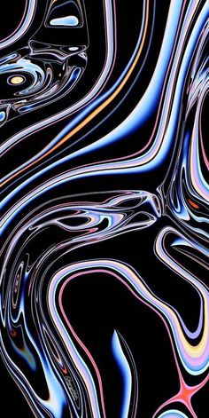 an abstract image of blue and pink swirls