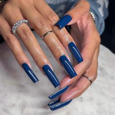 45794415706329 Blue Nail, Nail Supplies, Square Acrylic Nails, False Nail, Dope Nails, Artificial Nails, Square Nails, Long Acrylic Nails, Cute Acrylic Nails