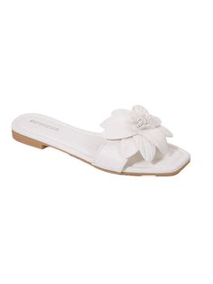 WOMAN SANDAL OPEN TOE SLIP ON FLOWER DESIGN White Cool,Fashionable    Plain    Women Shoes, size features are:Bust: ,Length: ,Sleeve Length: Womens Sandals Flat, Flower Design, Flat Sandals, Flower Designs, All Fashion, Open Toe, Womens Sandals, Length Sleeve, Latest Trends