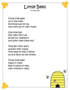 a poem written in the shape of a beehive