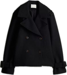 Double-breasted Pea Coat With Lapel Collar For Fall, Office Wool Coat With Belted Cuffs For Fall, Fall Wool Coat With Belted Cuffs For Office, Fall Office Wool Coat With Belted Cuffs, Spring Double-breasted Peacoat, Fall Pea Coat With Lapel Collar, Formal Fall Pea Coat With Belted Cuffs, Fall Long Sleeve Double-breasted Peacoat, Fall Outerwear For Office With Double Button Closure