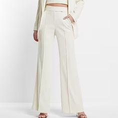 Gorgeous Oatmeal Color Trousers Fit Great. Hugs In All The Right Places, Silky Smooth, Clean Lines, Pants Are Fully Lined. Nwot Chic Structured White Bottoms, Chic White Structured Bottoms, Elegant Off White Workwear Pants, Elegant Fitted Off-white Bottoms, Elegant Fitted Off White Bottoms, Elegant Fitted Off-white Pants, Elegant Fitted Off White Pants, Cream Bottoms For Spring Evening, Elegant Neutral Bottoms For Formal Occasions