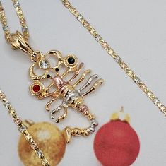 Gold-Plated No Fade No Tarnish Just Don't Take Long Showers With Them Gold Over Stainless Steel 3-Colors Chain Scorpion Necklace, Gold Plated Jewelry, Scorpion, Red Gold, Womens Jewelry Necklace, Gold Plate, Jewelry Necklaces, Plating, Necklaces