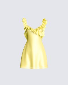 Matilda Yellow Mini Dress Yellow Homecoming Dresses, Short Yellow Dress, Yellow Mini Dress, Mini Dress Formal, Formal Dresses Short, Grad Dresses