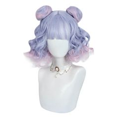 You can make it into any style according to your need. Breathable rose net, lightweight, makes you feel very comfortable when you wear this wig. This cute wig is also a good gift for your friends or family. This wig isn't a lace wig, and there are no combs within the wig, there are 2 adjustable straps to make it stay on your head. Human hair wigs with realistic hairlines, make it just like your hair, everyone will be surprised how realistic this wig is. Made of heat-resistant synthetic fiber, with Stylish designs and an outstanding looking. Not only soft touch but also natural looking. So as like your real hair. Wigs for women with very stylish designs and pretty looking, make you more beautiful and confident, you will get tons of compliments with this cute wig. The comfortable wig cap wit Real Hair Wigs For Women, Hairstyle References, Cute Wig, Real Hair Wigs, Makeup Accesories, Hair Wigs For Women, Curly Wig, Blue Gradient, Real Hair