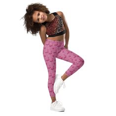 Looking for the perfect leggings to help your little one stand out from the flock? Our Flamingo All-Over Print Cute Kids Yoga Leggings are just what you need! Featuring a playful and colorful flamingo print, these leggings are sure to put a smile on any kid's face.  Made from a comfy and stretchy fabric that's perfect for yoga and all kinds of activities, these leggings are a must-have addition to any girl's activewear collection. And with a wide range of sizes available, finding the perfect fit for your little one has never been easier.  So why wait? Grab a pair today and give the gift of comfort, style, and fun! * 82% polyester/18% spandex * Fabric weight: 6.78 oz/yd² (230g/m weight may vary by 5% * Made with a smooth and comfortable microfiber yarn * Vibrant colors that won't fade * Sew Casual Pink Footless Tights, Playful Pink Workout Bottoms, Playful Pink Fitted Activewear, Playful Stretch Workout Leggings, Casual Pink Footless Leggings, Playful Stretch Pants For Playwear, Playful Pink Stretch Tights, Stretch Footless Leggings For Playwear, Playful Pink Fitted Tights