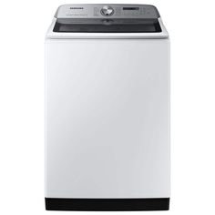 the top loading washer is white and black