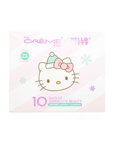 the creme shop hello kitty 10 days of beauty calendar with pink bow and snowflakes