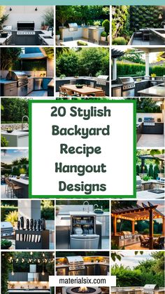 20 stylish backyard designs featuring outdoor kitchens, grills, and dining areas. Brick Grill Station, Small Diy Kitchen