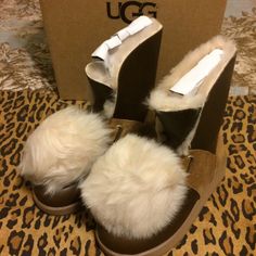 Questions? Leave A Comment Below! Pom Pom Boots, Chestnut Leather, Boots Womens, Fur Pom Pom, Womens Uggs, Ugg Shoes, Chestnut, Rain Boots, Womens Boots