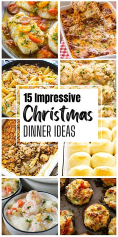 christmas dinner ideas that are easy to make and delicious for the whole family, including appetizers