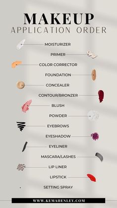 #makeupoftheday #makeuplover #makeuptips Make Up Guide For Beginners Beginner Makeup, Where To Apply Makeup Face Shapes, Makeup In Order Of Application, Make Up Steps Applying, Correct Order Of Makeup Application, How To Apply Your Makeup, Steps Of Applying Makeup, How To Apply Makeup In Order, Which Order To Apply Makeup