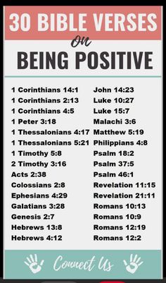 the 30 bible verses for being positive