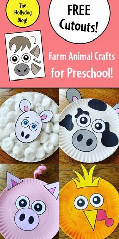 farm animal crafts for preschool to make with paper plates