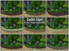 the garden edges are designed to look like they have been placed in different stages of development